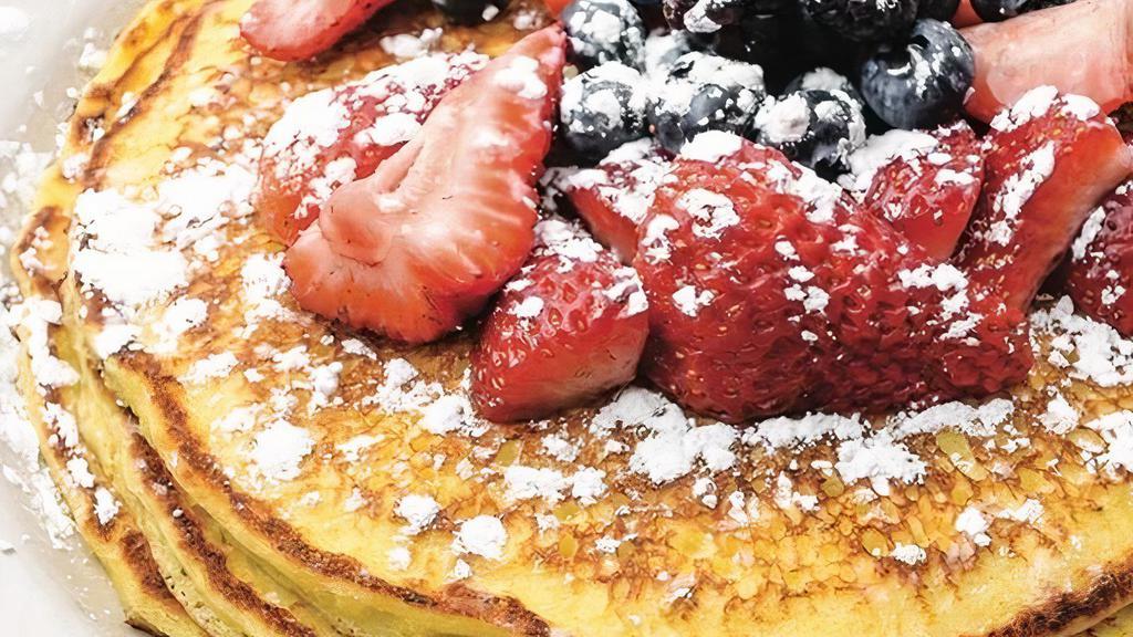 Lemon Ricotta Hotcakes · These are the award-winners that put us on the map. Three melt-in-your-mouth hotcakes made with fresh lemon zest and ricotta cheese. You can get them with fresh berries and pure maple syrup, but try your first bite without the syrup!