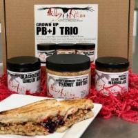 Grown Up Pb&J Trio (Gift Box) · Even grown-ups need a good PB&J every now and then. Includes our Small-Batch Peanut Butter (...