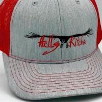 Hell'S Kitchen Baseball Cap · A red and grey baseball cap with the Hell's Kitchen vulture
