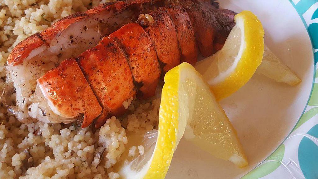 Japanese Hibachi Lobster Tail (1 Tail) · fresh, made to order —— hibachi lobster tail :) 
**Consuming raw or undercooked meats, poultry, seafood, shellfish or eggs may increase your risk of foodbourne illness. 
**If you have a food allergy, please advise before placing your order. Meals may contain peanut products and may be cooked alongside with certain shellfish