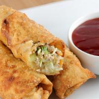 Chicken Eggrolls (5 Ct) · Egg rolls are made with a delicious combination of shredded cabbage, chicken meat, and green...