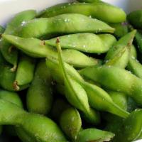 Edamame · Succulent edamame in their pods, sprinkled with sea salt * Consuming raw or undercooked meat...