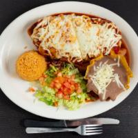 Burrito Suizo · Stuffed with your choice of meat (steak, al pastor, chorizo, chicken, ground beef or veggies...