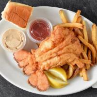Fried Lobster Dinner · Fried or Grilled Lobster w/ fries, dinner roll and coleslaw