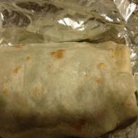 Loaded Burrito · Flour tortilla served with your choice of meat, rice, beans, cheese, sour cream, onion, cila...
