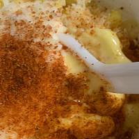 Corn In A Cup (Elote En Vaso)  · corn in a cup with mayo, butter, cheese, & lime chile powder