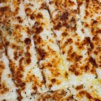 Garlic Bread Pizza · This customer favorite is made on our made fresh daily New York crust with garlic butter, mo...