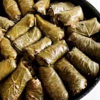Dolma · Rice wrapped in grape leaves.