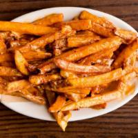 Angry Fries · Hand-cut fries served with sriracha aioli