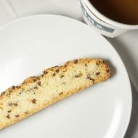 Biscotti · Contains eggs, gluten, milk, tree nuts. Italian dry coffee biscuit with white chocolate and ...