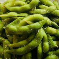 Edamame · Broiled soybeans in a pod.