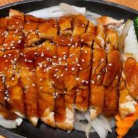 Chicken Teriyaki · Served with miso soup or salad and white or brown rice.