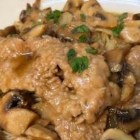 Veal Marsala · Wine, mushrooms, onions