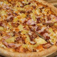 Tropical Hawaiian · Sarpino's traditional pan pizza baked to perfection, topped with a layer of homemade pizza s...
