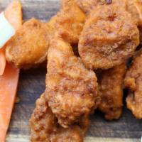 Pub Chicken Wings (8 Count) · Sriracha BBQ, Mango habanero, Buffalo, teriyaki, curry or Guinness BBQ. Celery, carrots with...