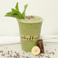 Mint Chip · almond milk, spinach, banana, cacao nibs, raw honey, peppermint extract, almond butter, date...
