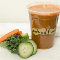 The Fix · Spinach kale pineapple carrot and ginger.