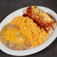 Smothered Burrito · choice of chicken or beef (smothered with special sauce & cheese).