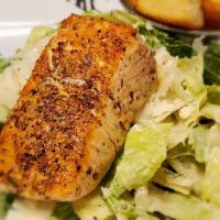 Salmon Caesar Salad · Consuming raw or undercooked meats, poultry, seafood or shellfish may increase your risk of ...
