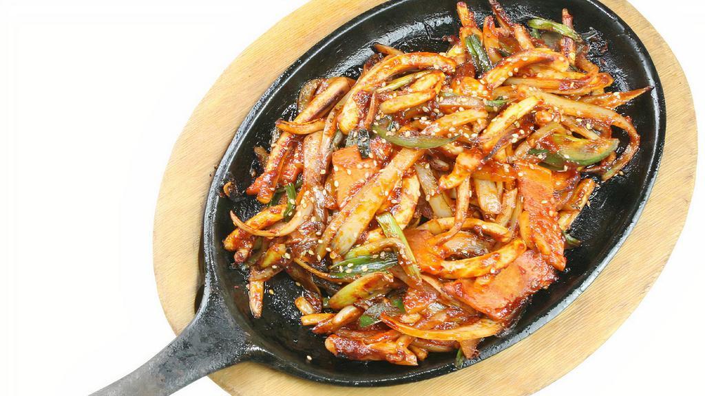 Spicy Squid · Spicy stir fried squid and vegetable.