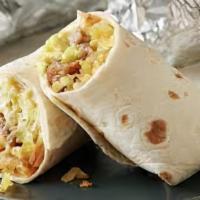 Burrito · A large flour tortilla with your choice of meat, stuffed with rice, beans, lettuce, tomato, ...