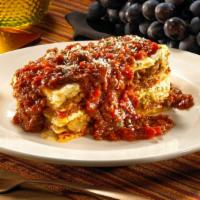 Lasagna Classico · favorite. Seven layers of fresh lasagna with ricotta cheese, mozzarella cheese, sliced meatb...