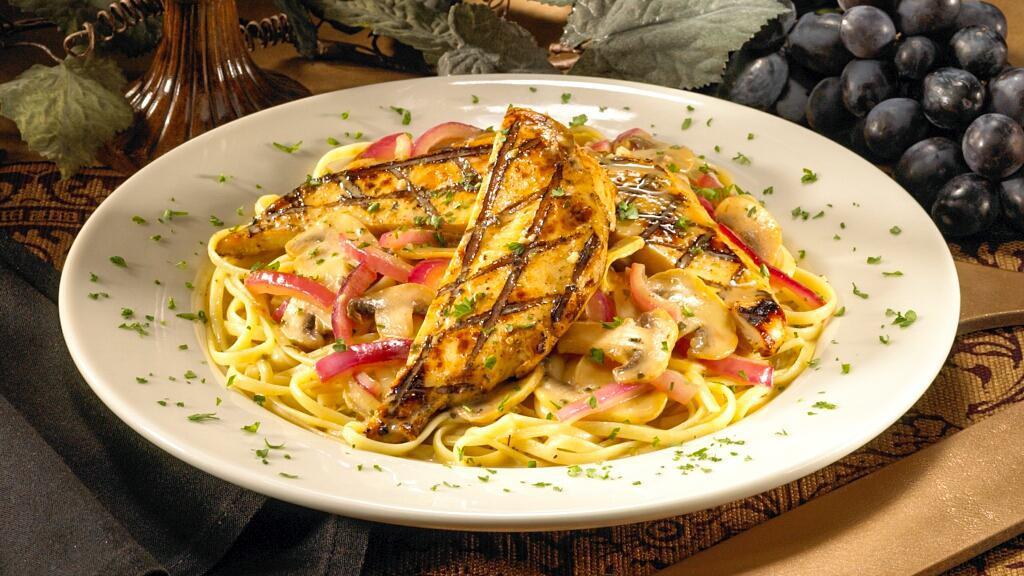Grilled Chicken Marsala · Grilled chicken breasts topped with a pan sauce of red onions, mushrooms
and Marsala wine. Served with angel hair pasta or roasted rosemary potatoes.
