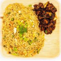 Ginger Chicken Fried Rice · Fried rice made w/ extra long grain basmathi rice sauteed w/ carrots, beans & flavored w/ sp...