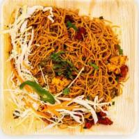 Chicken Schezwan Noodles · Hakka Noodles street style made with an assortment of vegetables, eggs and chicken and tosse...