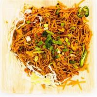 Egg Schezwan Noodles · Hakka Noodles street style made with an assortment of vegetables and Eggs and tossed with sp...