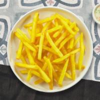 First Fries · (Vegetarian) Idaho potato fries cooked until golden brown and garnished with salt.