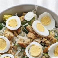 Caesar Salad · Romaine, Organic Farm-Fresh Eggs, House-Made Croutons, Shaved Parmesan Cheese Dressed in Cae...