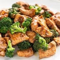 Broccoli · Broccoli and your choice of meat stir-fried with brown sauce.