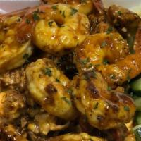 Grilled Shrimp Salad · Large grilled shrimp salad.