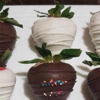 1/2 Dozen · Enjoy 6 juicy hand dipped to perfection chocolate covered strawberries. Perfect treat to sat...