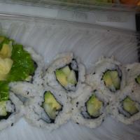 Cucumber Avocado Roll · Fresh sushi roll stuffed with Cucumber and Avocado!