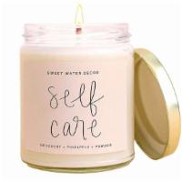 Self Care Soy Candle By Sweet Water Decor · SCENT NOTES:

• Top: Coconut, Ozone

• Middle: Pineapple, Greenery

• Base: Vanilla, Woods

...