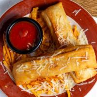 Pepperoni Bread Sticks · Fried bread sticks loaded with pepperoni and cheese. Served with marinara sauce.