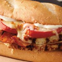 Chicken Club Sub · Grilled chicken, bacon, tomatoes, mayo and our 3-cheese blend.