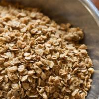 Maple Cinnamon Granola · **House-Made.
Maple cinnamon toasted oats (no nuts, coconut, or dried fruit).  Gluten friend...