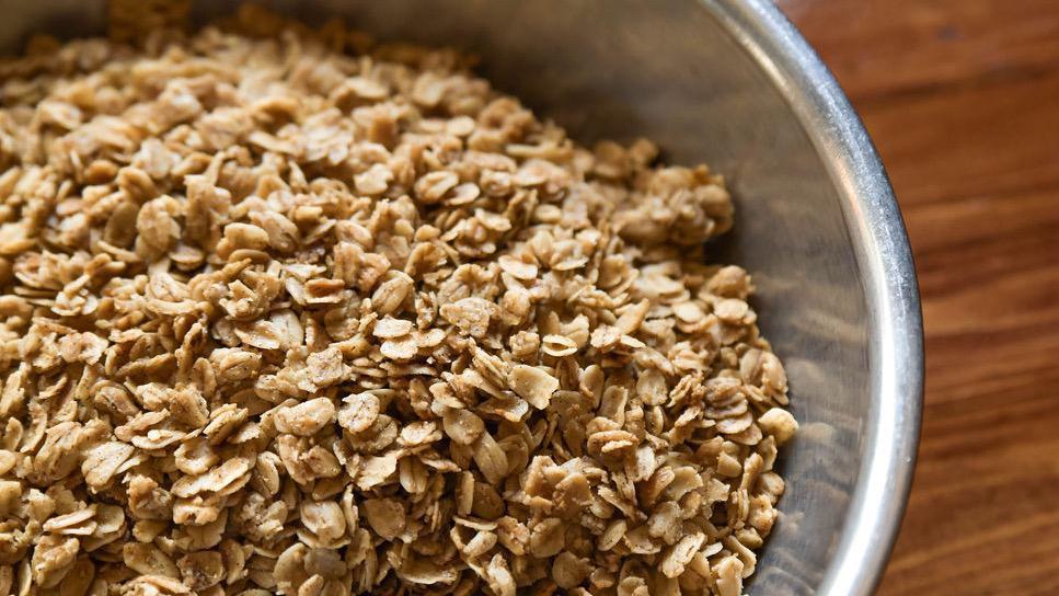 Maple Cinnamon Granola · **House-Made.
Maple cinnamon toasted oats (no nuts, coconut, or dried fruit).  Gluten friendly!   3/4 cup
Try it with milk or yogurt!