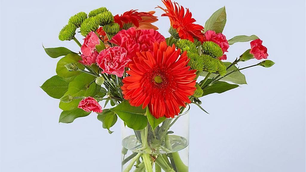 Best Dressed · This bouquet always arrives in style. Topping our list is Best Dressed, blooming with the freshest stems of the season – think gerbera daisies, carnations, roses and so much more. Vase included. Please Note: The bouquet pictured reflects our original design for this product. While we always try to follow the color palette, we may replace stems to deliver the freshest bouquet possible. Item # L5446S