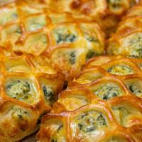 Spinach And Feta Pastry · Oven baked spinach and feta puff pastry.
