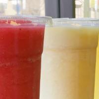 Fruit Smoothie · Real fruit smoothies with no added flavorings or artificial coloring. Choose 1 or mix any 2 ...