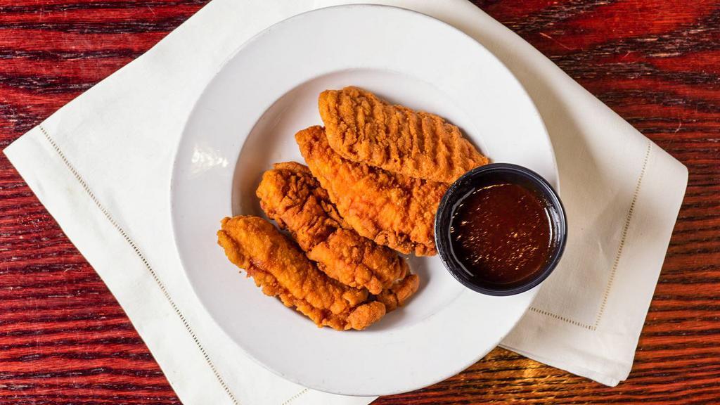 Chicken Tenders · Lightly breaded chicken served with ranch or bbq dipping sauce.