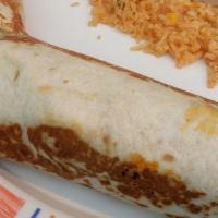 Burritos Suizos / Swiss Burritos · Se Sirven con Arroz, Frijoles Y Ensalada Y Su Elección de Carne. / Served with Rice, Beans A...