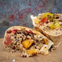 The Rza Wrap · The Vegetarian- Hummus, Roasted Red Tomato's, Pepperoncini, Corn Chips and Quinoa wrapped up
