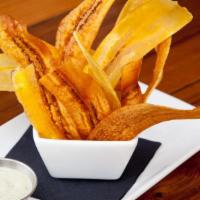 Fried Plantains · Served with roasted garlic aioli sauce.