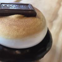 S'Mores · graham cake, milk chocolate ganache filling, toasted marshmallows fluff and a chocolate bar ...