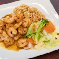 Shrimp Teriyaki · Shrimp with mixed vegetables and your choice of rice or noodles. 500 calories.